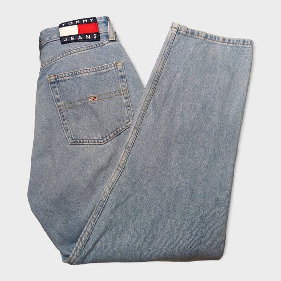 Tommy Hilfiger Jeans Harper Straight Leg High Rise W25 L30 Logo Pocket - Picture 5 of 6